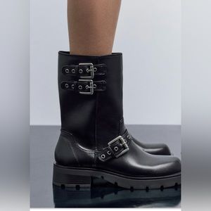 Zara new without box biker ankle boot size 6.5